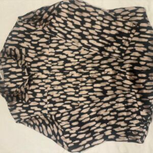 Andree by Unit 143 Black & Cream Silk Blouse | Women’s Size 1X